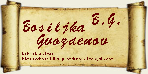 Bosiljka Gvozdenov vizit kartica
